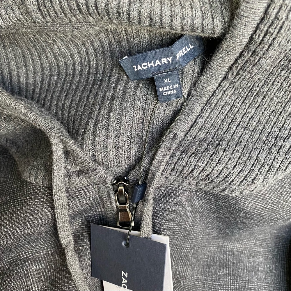 NWT Zachary Prell Cotton Cashmere Zip Hoodie - Picture 16 of 16